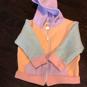 Baby girl American Apparel zip hoodie size 6-12 m